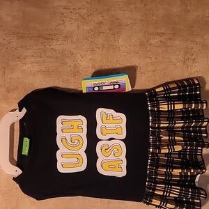 As if Dog dress black and yellow size medium